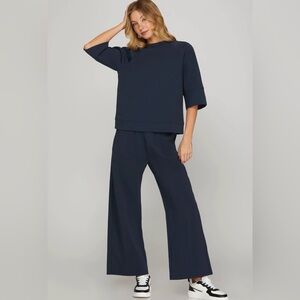 She + Sky Navy Scuba lounge and travel set size large